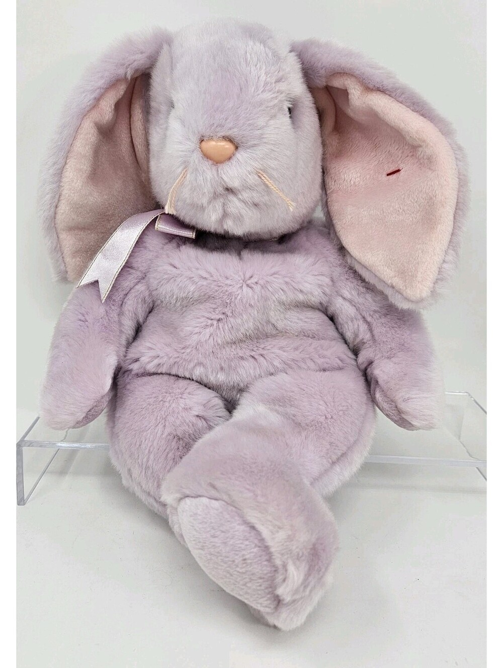 Ty Original 2001 Beanie Buddy 'Floppity' the Lavender-Purple 14" Bunny With Tag